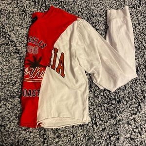 California West Coast Long-sleeve Cropped Tee